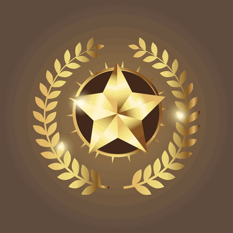 graphic image of award star and laurel