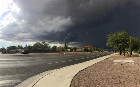 Storm approaching Oro Valley