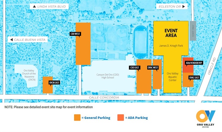 Celebration Site Parking Map