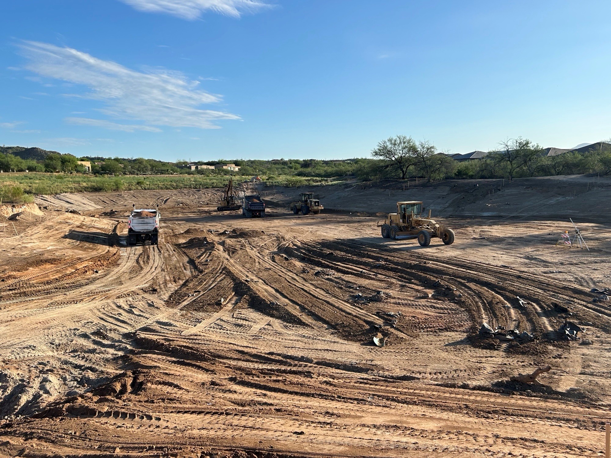 Pond grading